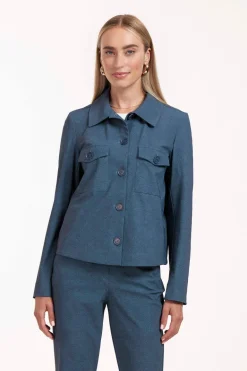 Dames jas blauw