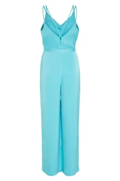 Dames jumpsuit/tuinbroek blauw