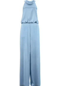 Dames jumpsuit/tuinbroek blauw