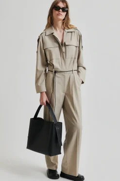 Dames jumpsuit/tuinbroek bruin