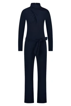 Dames jumpsuit/tuinbroek blauw