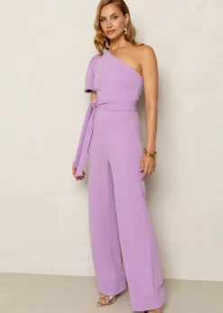 Dames jumpsuit/tuinbroek paars