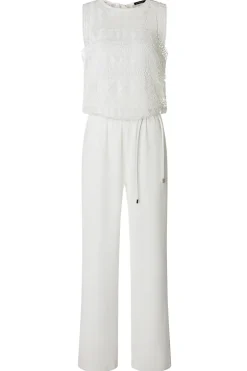 Dames jumpsuit/tuinbroek wit