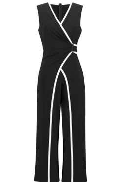 Dames jumpsuit/tuinbroek zwart