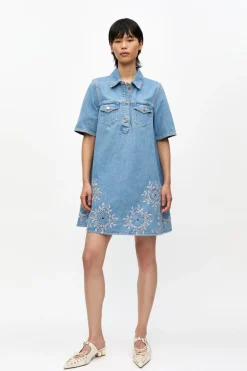 Dames jurk blauw