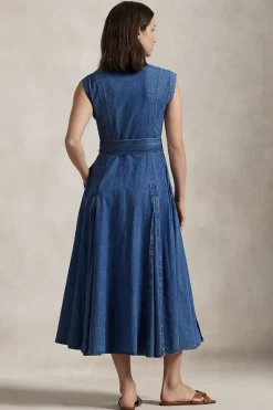 Dames jurk blauw