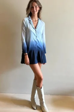 Dames jurk blauw