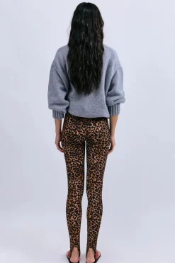 Dames legging bruin