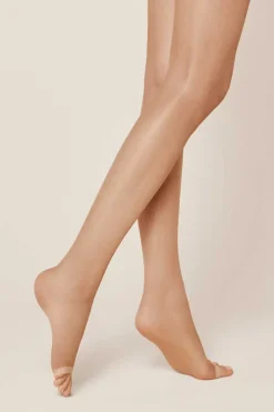 Dames panty bruin