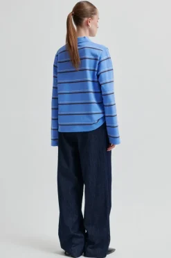 Dames polo blauw
