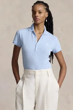 Dames polo blauw