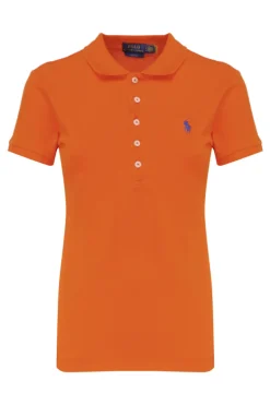 Dames polo oranje