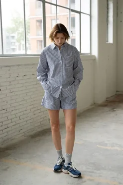 Dames short blauw