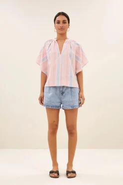 Dames short blauw