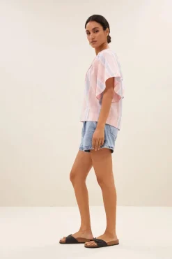 Dames short blauw
