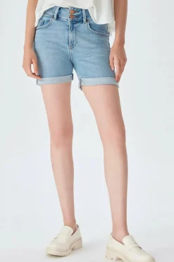Dames short blauw