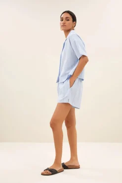 Dames short blauw