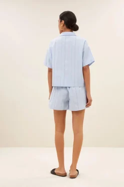 Dames short blauw