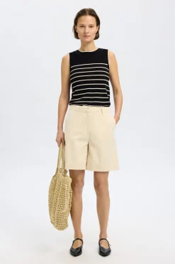 Dames short bruin