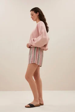 Dames short bruin