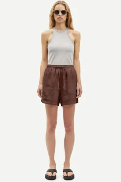 Dames short bruin