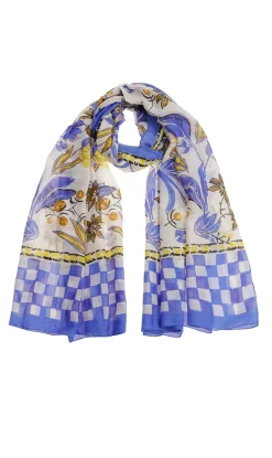 Dames sjaal blauw