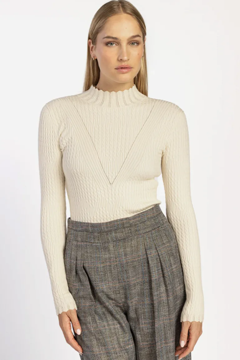 Dames sweater ecru
