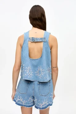 Dames top blauw