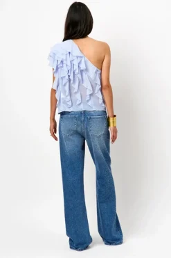 Dames top blauw