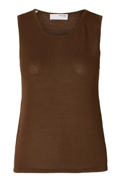 Dames top bruin