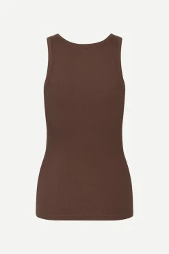 Dames top bruin
