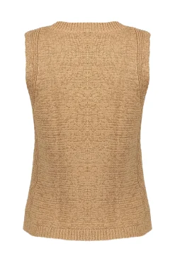Dames top bruin