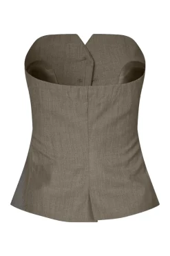 Dames top bruin