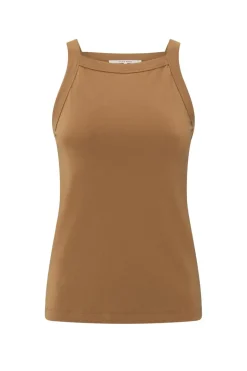 Dames top bruin