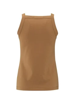 Dames top bruin