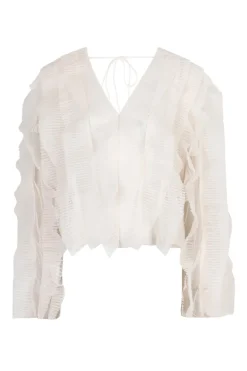 Dames top ecru