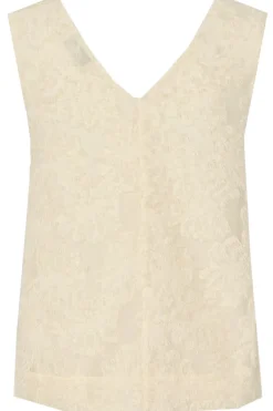 Dames top ecru