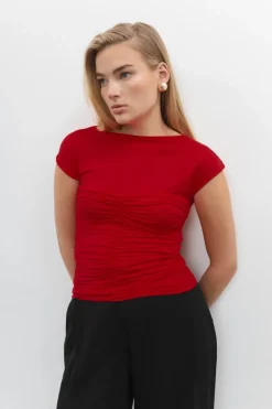 Dames top rood