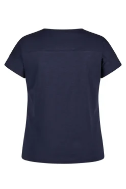 Dames t-shirt korte mouw blauw