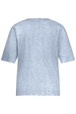 Dames t-shirt korte mouw blauw