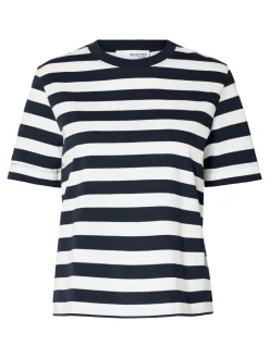 Dames t-shirt korte mouw blauw