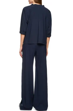 Dames t-shirt korte mouw blauw