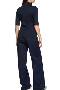 Dames t-shirt korte mouw blauw