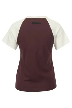 Dames t-shirt korte mouw bruin