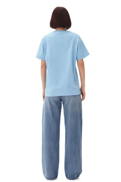 Dames t-shirt korte mouw blauw