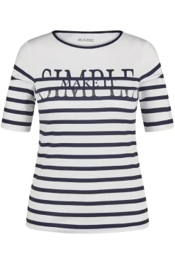 Dames t-shirt korte mouw blauw