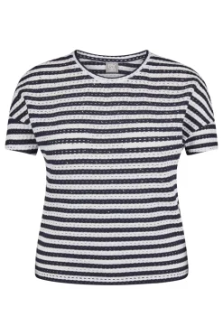 Dames t-shirt korte mouw blauw