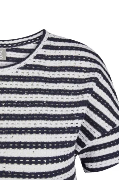 Dames t-shirt korte mouw blauw