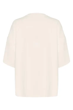 Dames t-shirt korte mouw ecru