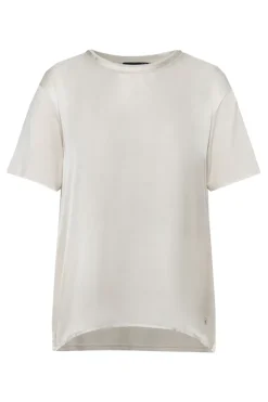 Dames t-shirt korte mouw ecru
